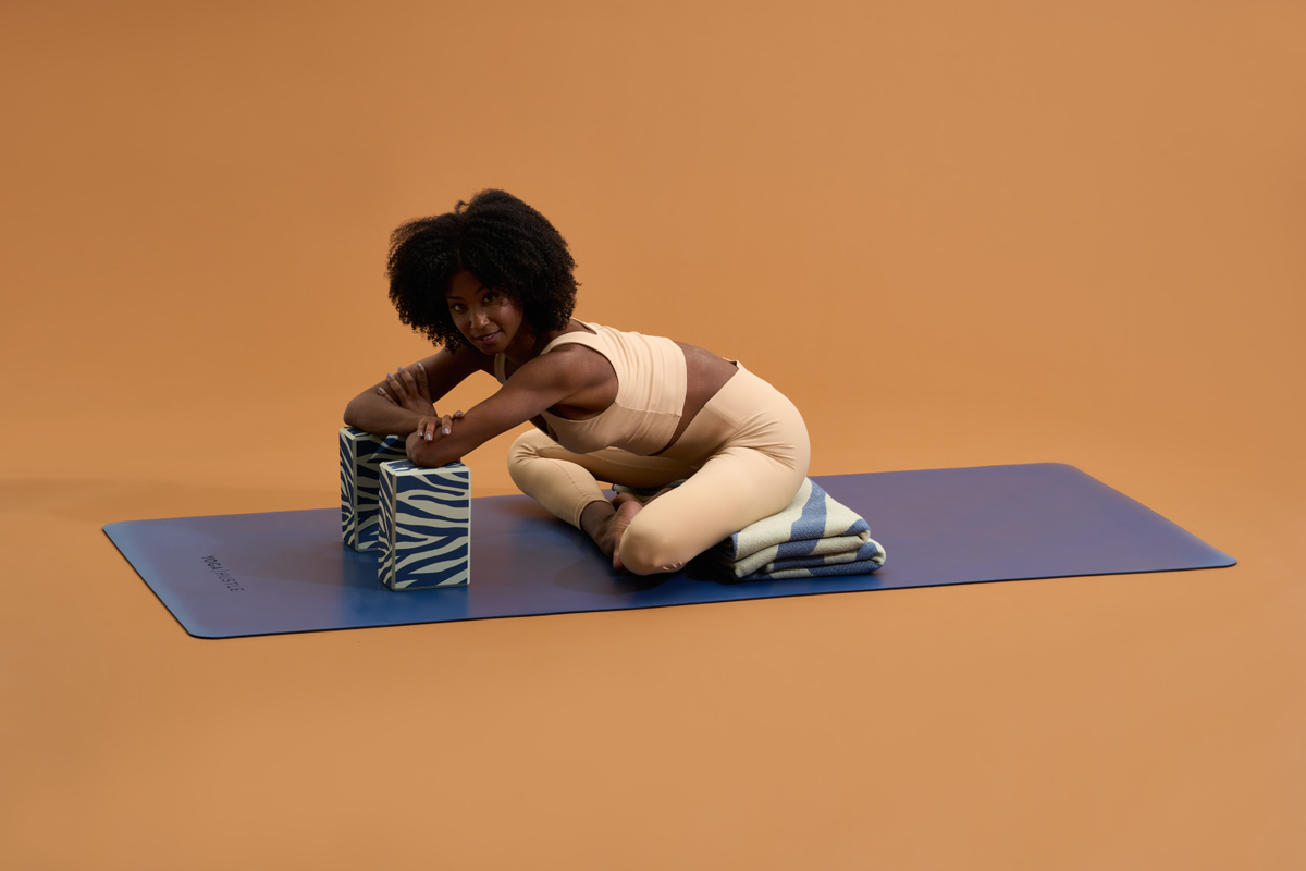 Ocean Non-Slip Grippy Yoga Mat by Yoga Hustle